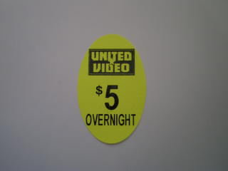 40x25 Oval Pricing Label - Day Glow Yellow