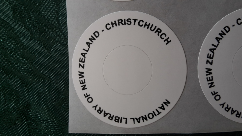 National Library of New Zealand Christchurch  DVD labels