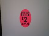 40x25 Oval Pricing Label - Day Glow Pink