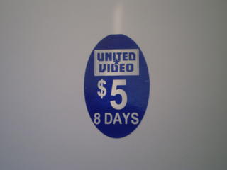 40x25 Oval Pricing Label - Blue/white txt
