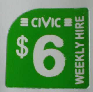 $6 Weekly hire