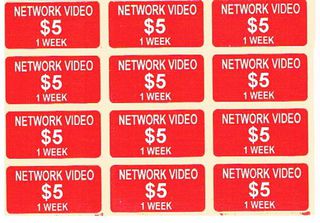 DVD vinyl hub protection label